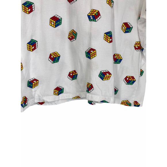 Love Peace & Lazy Days Girl's Rubik's Cube Graphic Tee Kid's Youth Size XL - Picture 4 of 6